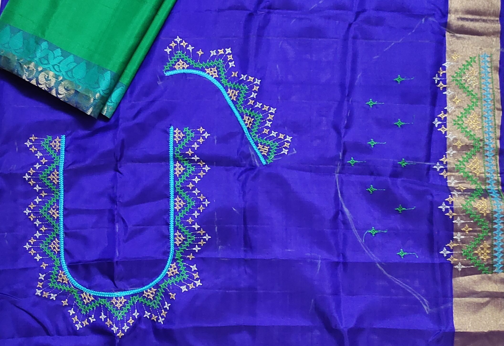 Work On Plain Blouse