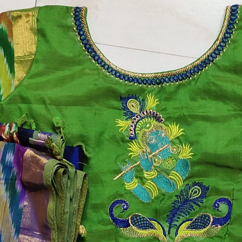 Work On Plain Blouse