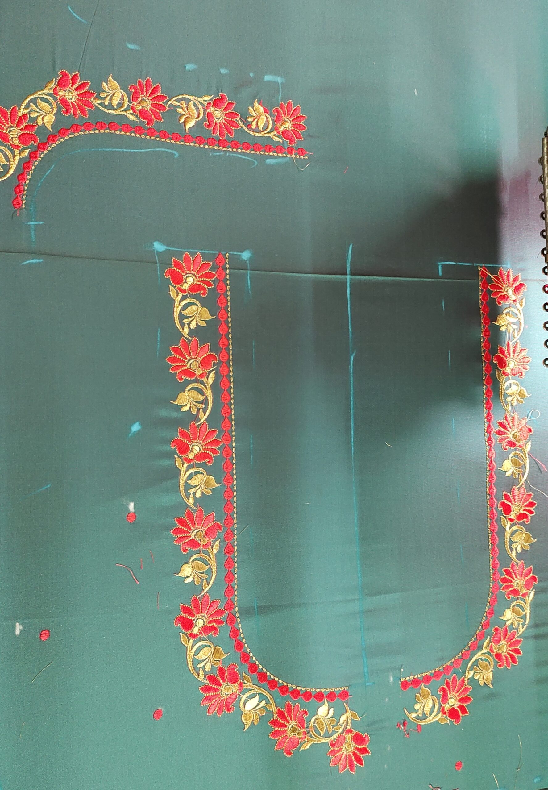 work on plain blouse